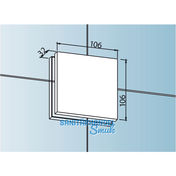 DORMA-Glas Verbindungsbeschlag PT 80, Glas 10 mm, Edelstahl (03.170)