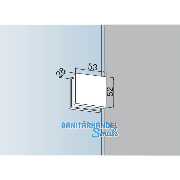 DORMA-Glas Schraubhalterung PT 90, Glasst�rke 10 mm, Edelstahl (07.021)