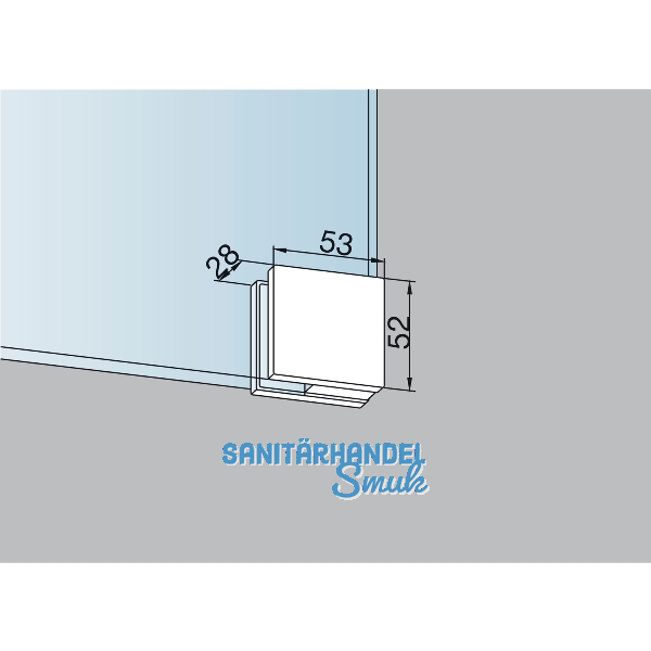 DORMA-Glas Eckhalterung PT 91, Edelstahl