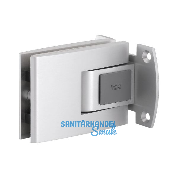 Pendelt�rbeschlag Tensor Glas-Wand, Feststellpunkt 90�,Aluminium silber eloxiert