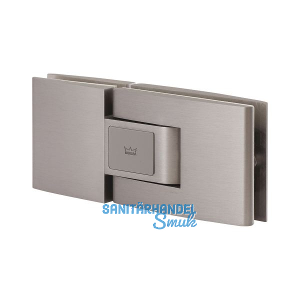 Pendelt�rbeschlag Tensor Glas-Glas, Feststellpunkt 90�, Edelstahl-Effekt