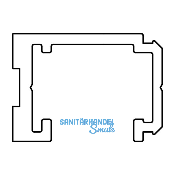 HAUTAU ATRIUM F�hrungsschiene, L=6070 mm, Aluminium Silber eloxiert