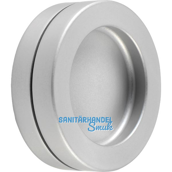 Schiebet�rmuschelpaar selbstklebend, � 65mm, Aluminium silber eloxiert
