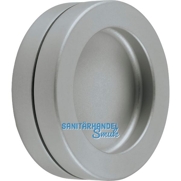 Schiebet�rmuschelpaar selbstklebend, � 65mm, Aluminium Edelstahl Effekt