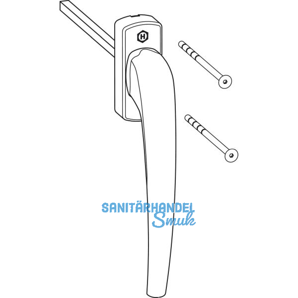 HAUTAU ATRIUM HKS Drehgriff 201 EG, Einlassgetriebe, Alu wei� RAL 9016