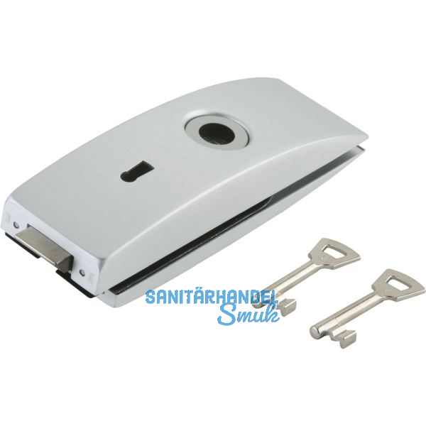 Schloss Studio Arcos BB m. 2 Schl�sseln, Glas 8 mm, silber eloxiert (24.203)