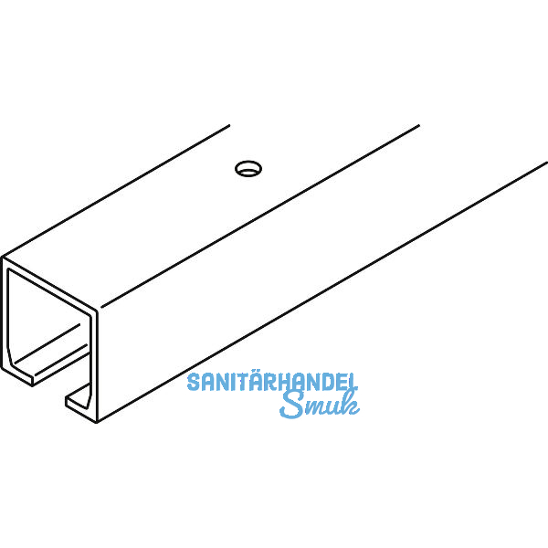 HAWA Porta Laufschiene Deckenmontage L=6000 mm auf Ma� silber