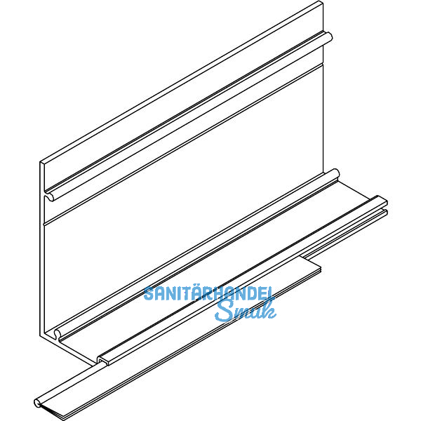 DORMA-Glas Muto 80/150 Sichtschutzb�rste auf Ma� Glas 12-13,5 mm grau