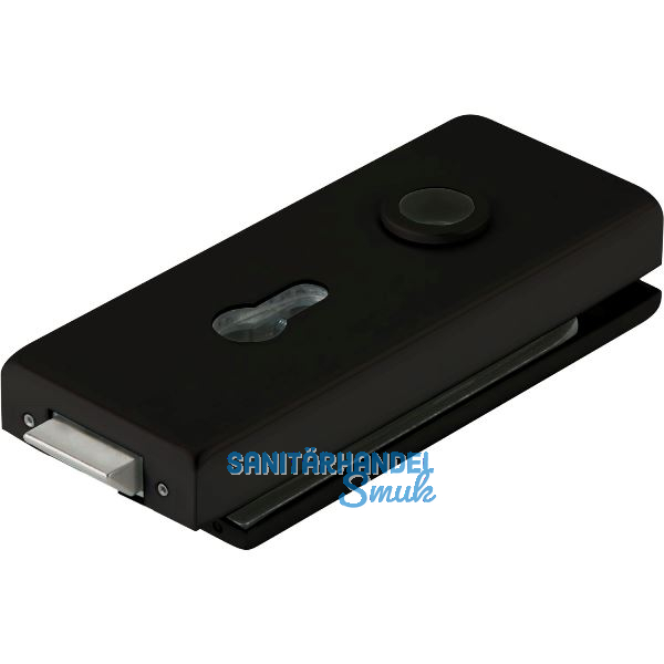 Schloss Studio Classic PZ m. Wechsel, Glas 8 mm, Alu schwarz RAL 9005 (10.003)