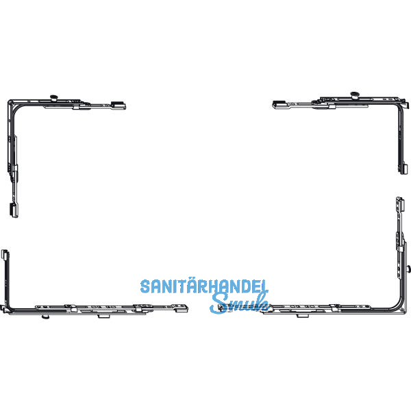 MACO SKB-SE Grundkarton Eckumlenkung Multi-Matic, rechts, silber (102172)