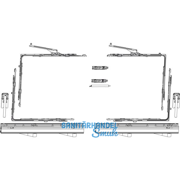 MACO SKB-Z Grundkarton, Schema A, 200 kg, Versatz 13 mm, rechts, silber (455511)