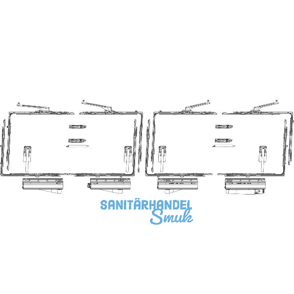 MACO SKB-Z Grundkarton, Schema C, 160 kg, Versatz 9 mm, silber (455515)
