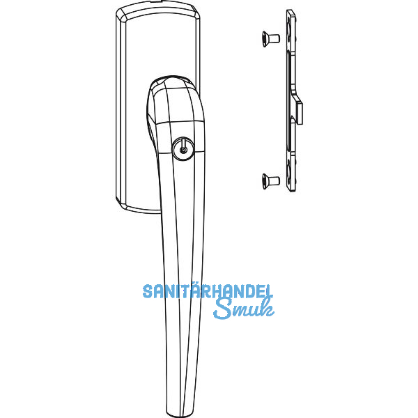 MACO SKB-Z Drehgriff sperrbar f�r Aufsatzgetriebe, links, Alu bronze eloxiert