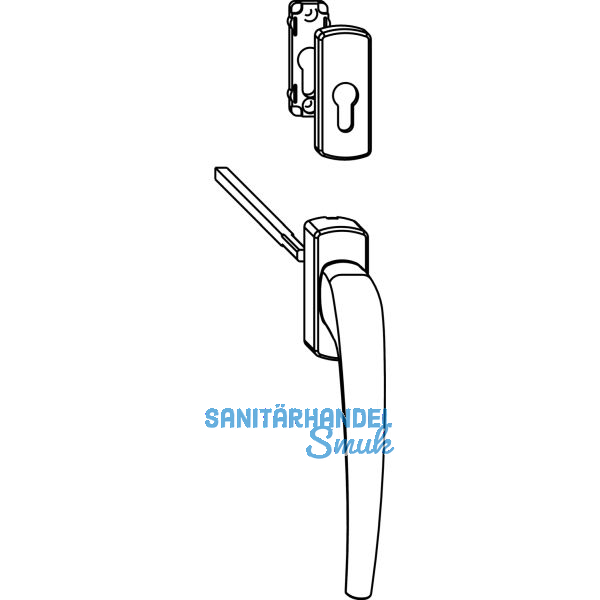 MACO SKB-Z Drehgriff innen f�r PZ, VK 8x112 mm, Aluminium silber eloxiert