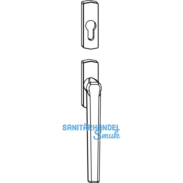 MACO SKB-Z Drehgriff au�en f�r PZ, VK 8 mm, Aluminium silber eloxiert
