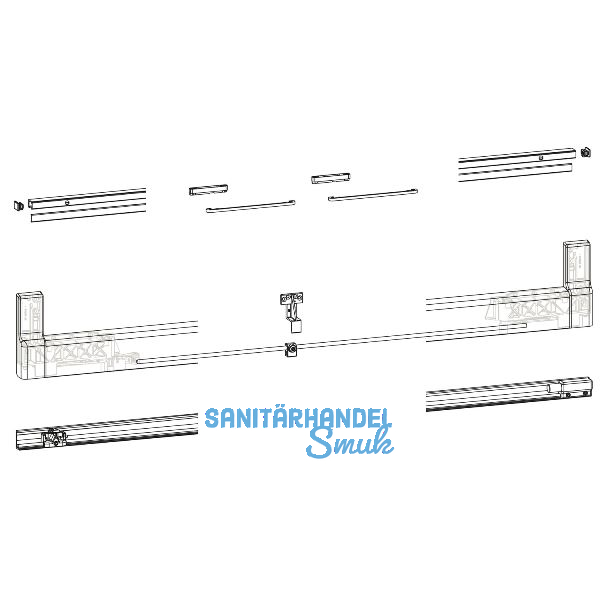 GU-966/150 PSK Profilbeutel, L=1960 mm, silber