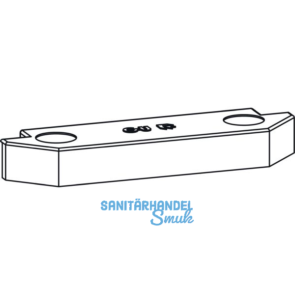 GU-966 PSK Rastplatte, Eurofalz 20x8 mm, 9V, Zink silber