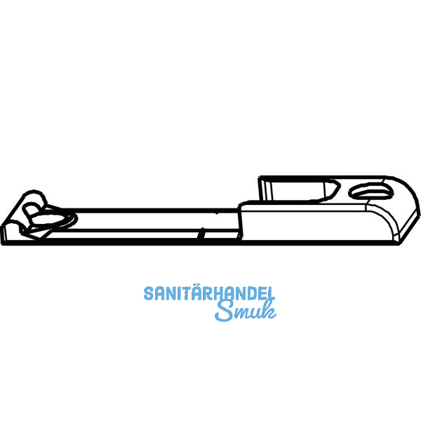 GU Schlie�platte, Eurofalz 18x8mm, Falzluft 12 mm, 9V, Zink silber