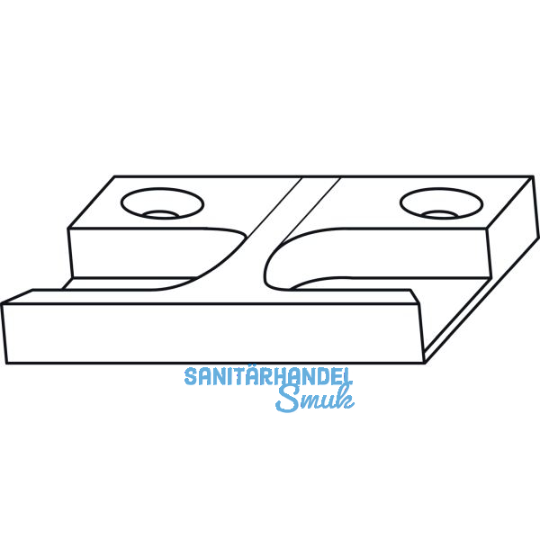 GU-966 mZ Schlie�platte, Schema C, neben Stulp schraubbar, Sonder, Zink silber