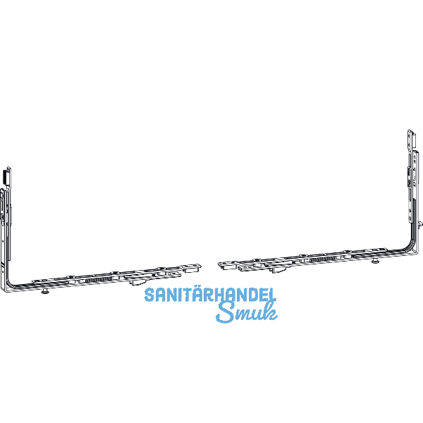 GU-966 PSK oZ Grundkarton Rast-Eckumlenkung unten, Stahl verzinkt silberf�rbig