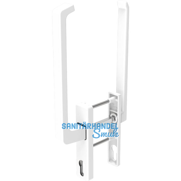 GU-966 PSK mZ Drehgriffgarnitur DIRIGENT innen/au�en flach, mit PZ, wei�