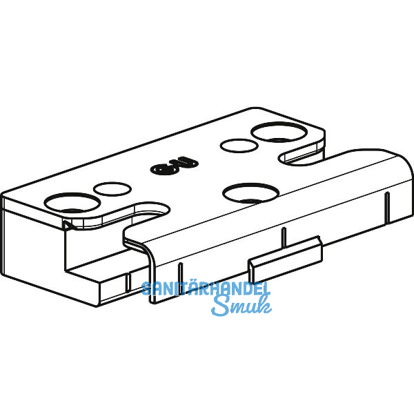 GU Schlie�platte SE-Sicherheit f�r PVC, REHAU Euro Design, Stahl silber