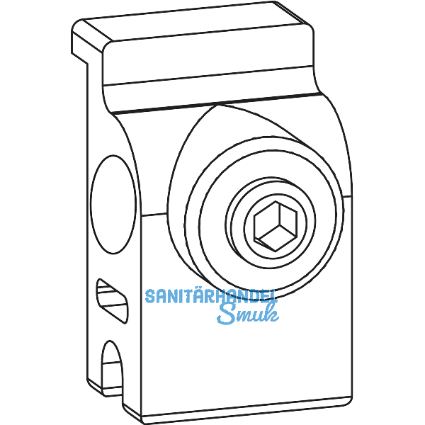 GU-966/200 St�tzbock f�r 10 mm Verbindungsstange, Kunststoff silber