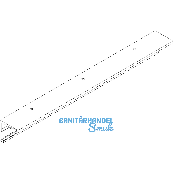 DORMA-Glas Muto 80 Laufschiene auf Ma� Deckenmontage Aluminium silber eloxiert