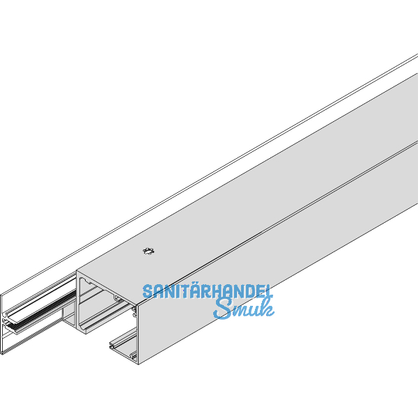 DORMA-Glas Muto 80 Seitenteilprofil auf Ma� Glas 8-13,5 mm Alu silber eloxiert