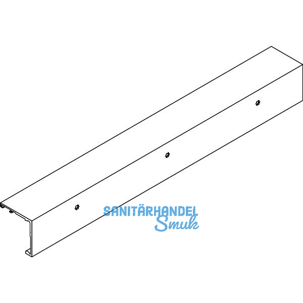 DORMA-Glas Muto 150 Laufschiene auf Ma� Wandmontage Edelstahl-Effekt