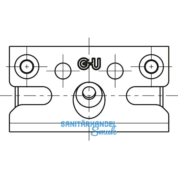 GU Schlie�platte SE-Sicherheit, Eurofalz 30x8 mm, 13V, Stahl silber