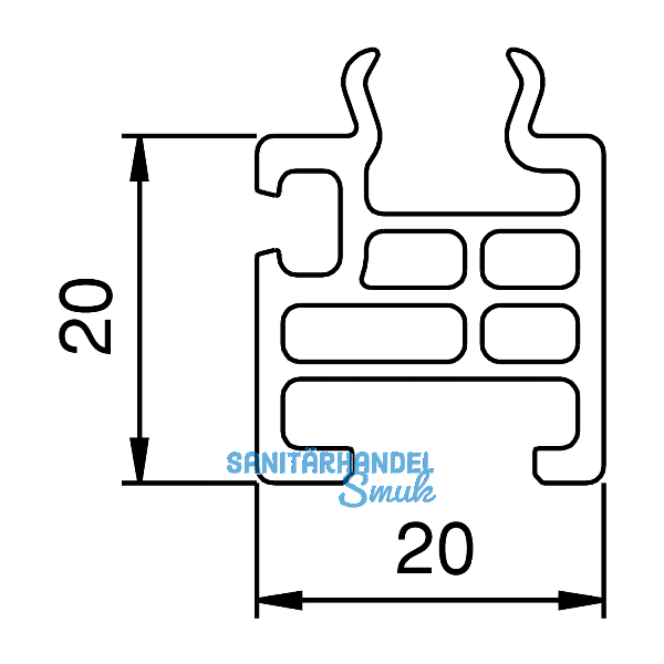 Altbau-Ausgleichsprofil EIFEL T, grau
