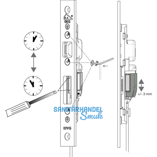 KFV Riegelschaltkontakt inkl. 6 Meter Kabel