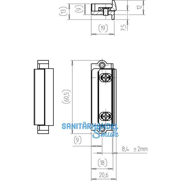 KFV Austauschst�cke Falzluft 11 mm, Eurofalz 20 mm