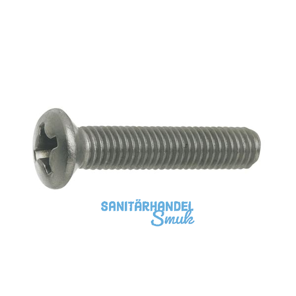 Beschlagsbefestigungsschrauben, M 5 x 80, Linsenkopf, Messing vernickelt schwarz