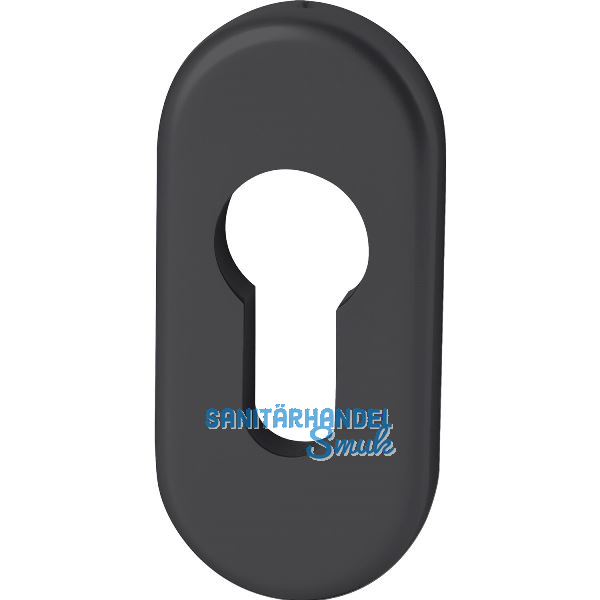 FSB Zylinderrosette 17 1757 oval, Aluminium schwarz matt