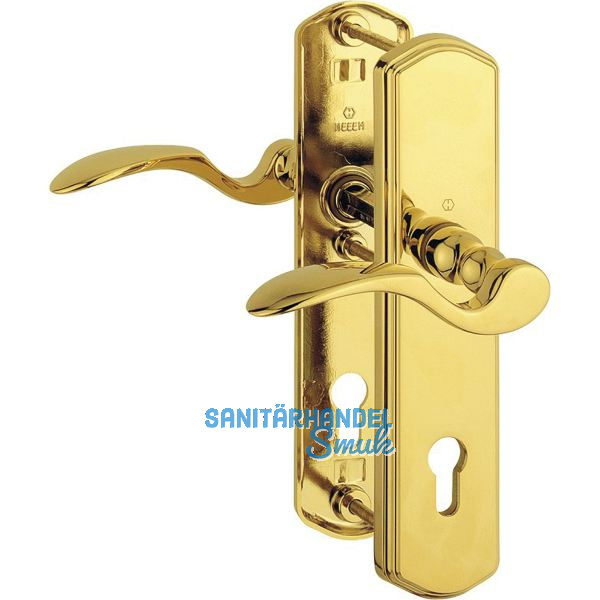 SH-Dr�ckergarnitur M�NCHEN - auf Schild PZ92, links, -80, ohne Kzs., Messing PVD