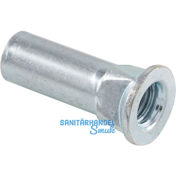 Stahlgewindeh�lse M5, L�nge 18 mm, Stahl verzinkt