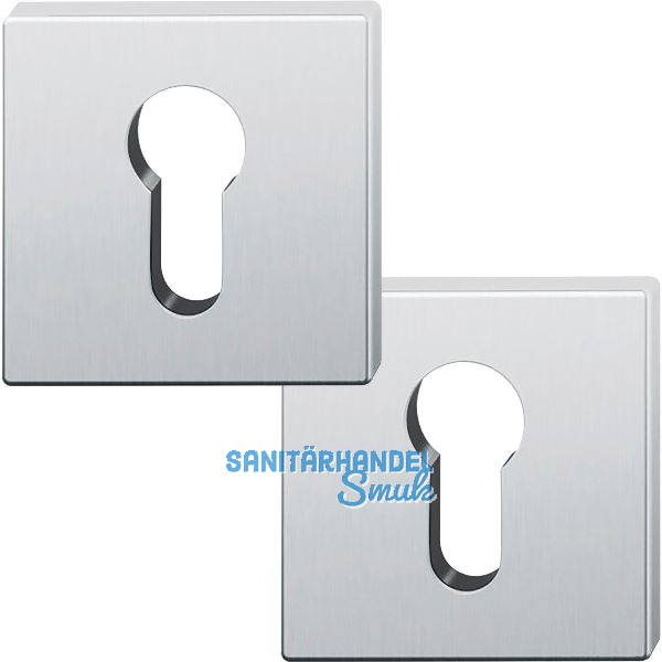 FSB Zylinderrosette quadratisch 12 1704 00010 ASL, Edelstahl matt