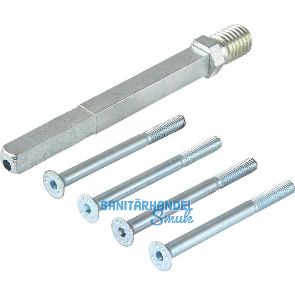 Wechselstiftset Vierkantstift 8/8,5 abgesetzt 110 mm, Stahl verzinkt