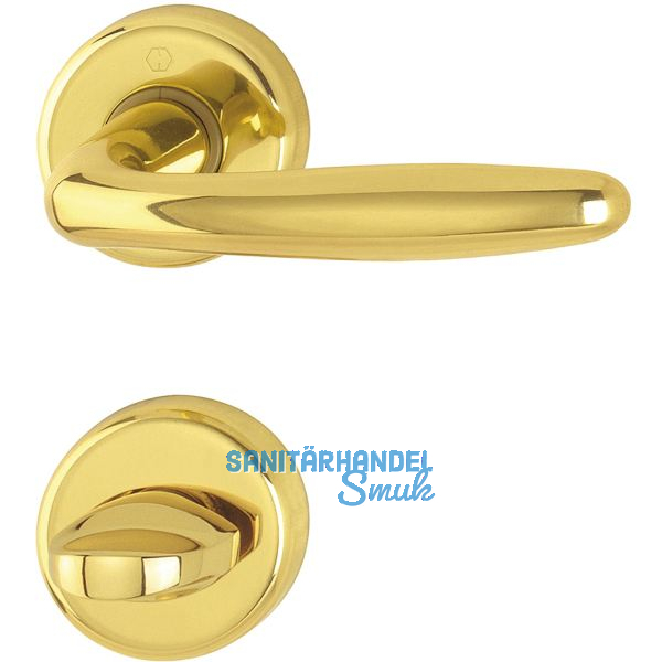 HOPPE Dr�ckergarnitur ROISSY - auf Rosette WC, Messing poliert lackiert