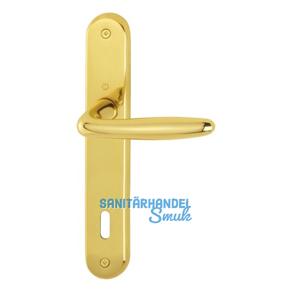 HOPPE Dr�ckergarnitur ROISSY - auf Schild BB 90, Messing poliert lackiert