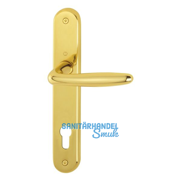 HOPPE Dr�ckergarnitur ROISSY - auf Schild PZ 88, Messing poliert lackiert