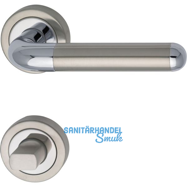 MARCHESI Dr�ckergarnitur ZEUS - auf Rosette WC, verchromt/Edelstahl matt
