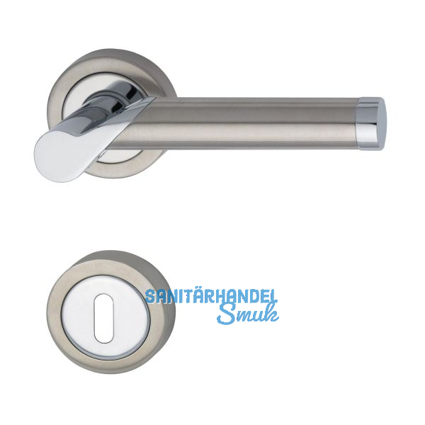 MARCHESI Dr�ckergarnitur ODIN - auf Rosette BB, verchromt/Edelstahl matt