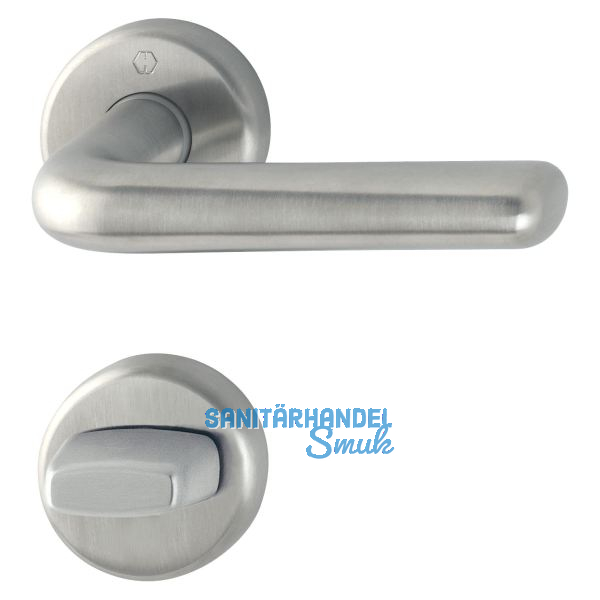 HOPPE Dr�ckergarnitur HELSINGBORG - auf Rosette WC, 37 - 42, Edelstahl matt