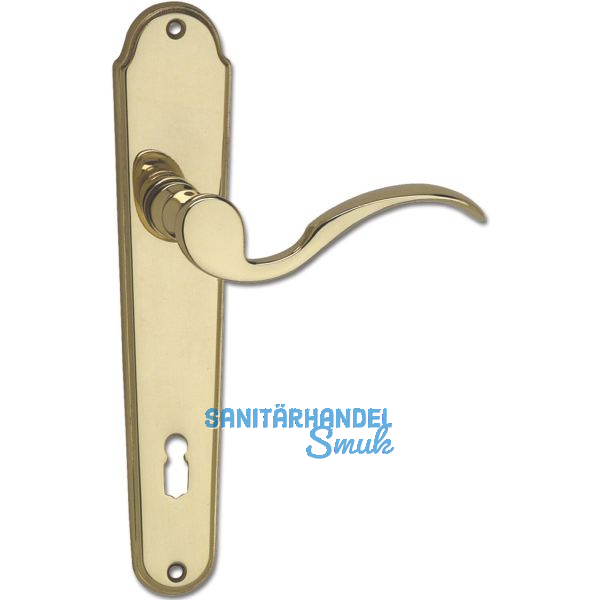 MARCHESI Dr�ckergarnitur L�FFELFORM/POSTHORN - auf Schild BB 90, Messing poliert