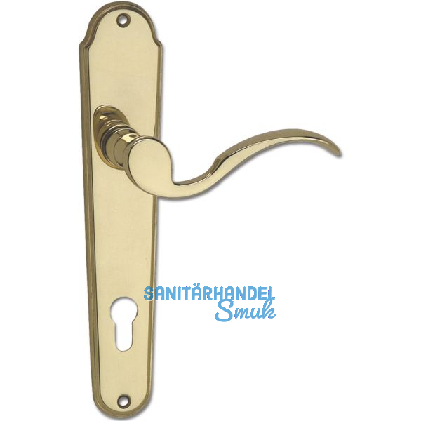 MARCHESI Dr�ckergarnitur L�FFELFORM/POSTHORN - auf Schild PZ 88, Messing poliert