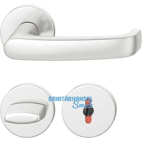 FSB Dr�ckergarnitur 12 1045 ASL auf Rosette WC, Aluminium silber eloxiert