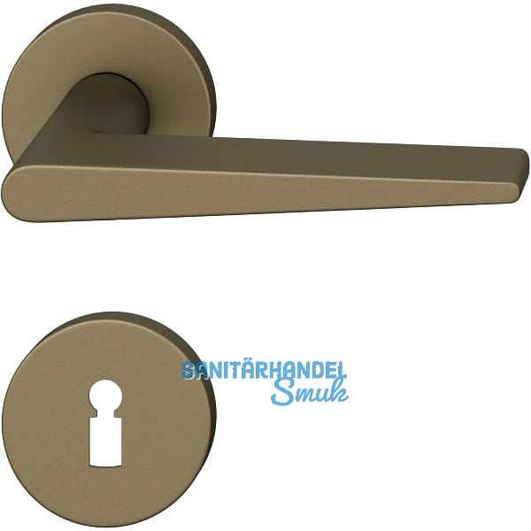 FSB Dr�ckergarnitur 12 1005 ASL auf Rosette BB, Aluminium mittelbronzefarbig